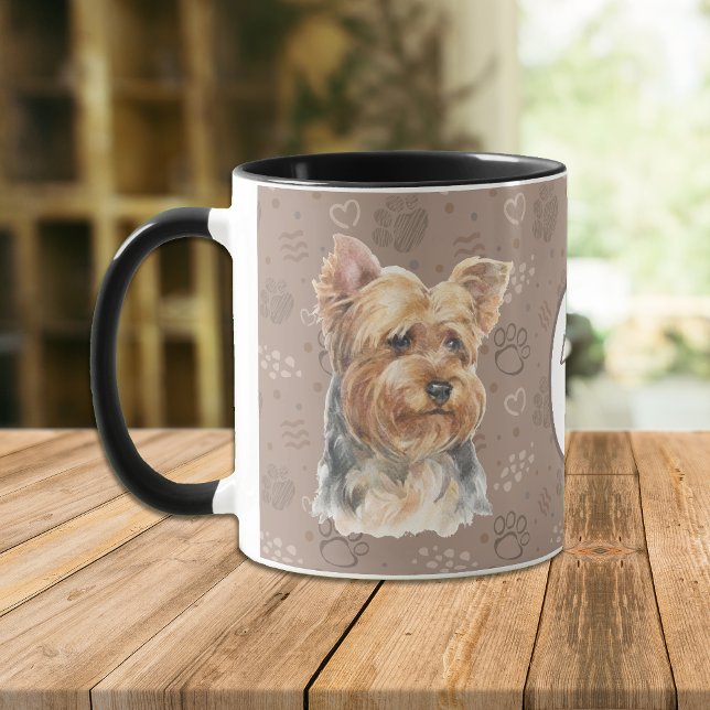 Liebe My Yorkie Dog Pawprint Tasse (Von Creator hochgeladen)
