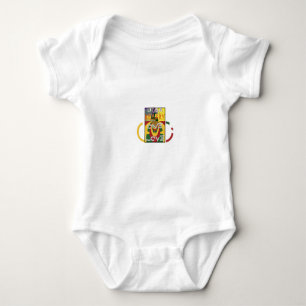 Liebe-Nachricht in Rasta-Farbdrucken Baby Strampler