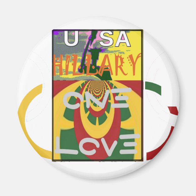 Liebe-Nachricht in Rasta-Farbdrucken Magnet (Vorne)