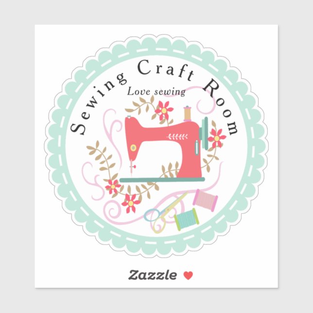 Liebe Nähen Aufkleber (Blatt)