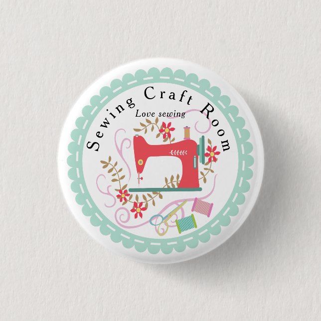 Liebe Nähen Button (Vorderseite)