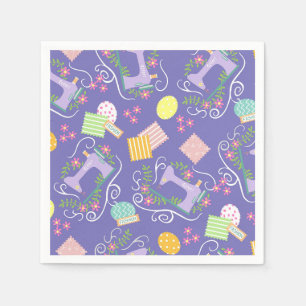 Liebe Nähen Lila Serviette