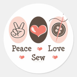 Liebe nähen Sticker