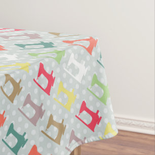 Liebe Nähmaschine Graue Tischdecke