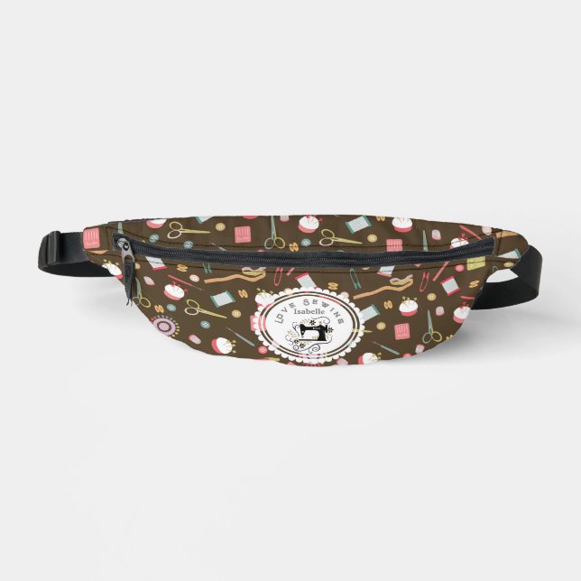 Liebe Nähzubehör braun Bauchtasche (Vorderseite)