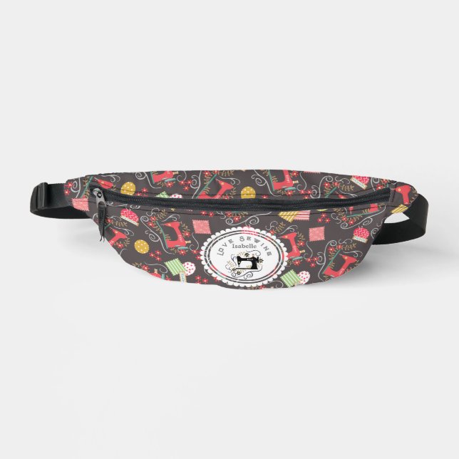 Liebe Nähzubehör braun Bauchtasche (Vorderseite)