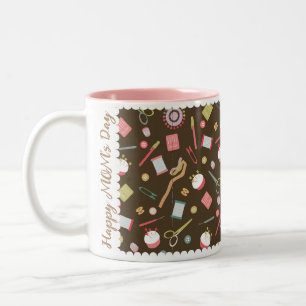 Liebe Nähzubehör braun Zweifarbige Tasse