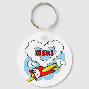 Liebe Nani scherzt Flugzeug Schlüsselanhänger