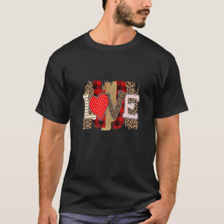 Liebe Nanny Leopard Buffalo Kariert T- T-Shirt