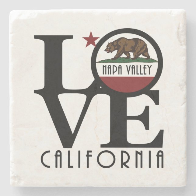 LIEBE Napa Valley, Kalifornien Steinuntersetzer (Vorderseite)