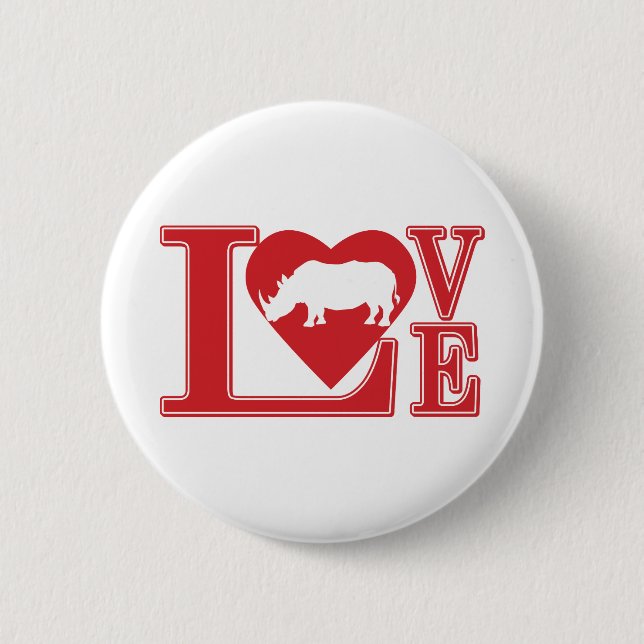 Liebe-Nashörner Button (Vorderseite)