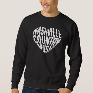 Liebe Nashville Tennessee Country Music Gitarrensp Sweatshirt