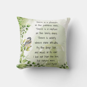 Liebe Natur Inspiration Zitat Lord Byron Kissen
