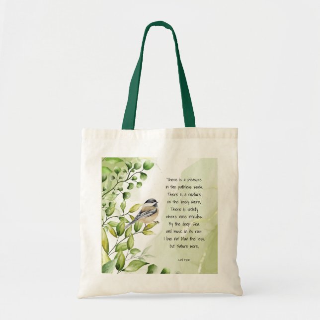 Liebe Natur Inspiration Zitat Lord Byron Tragetasche (Vorne)