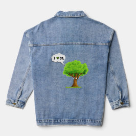 Liebe Natur Öko-freundliche Jeansjacke