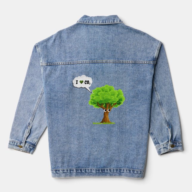 Liebe Natur Öko-freundliche  Jeansjacke (Rückseite)