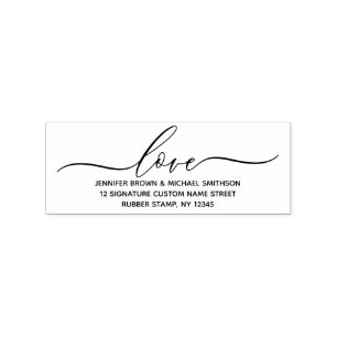Liebe neue Zuhause-Adresse Gummistempel