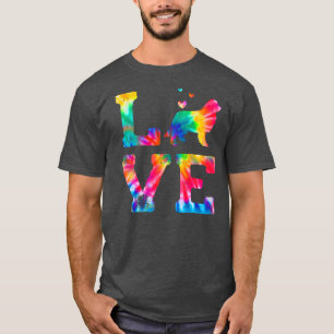 Liebe Neufundland Newfie Tie Dye Hund Mama Papa T-Shirt