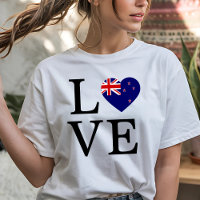 Liebe Neuseeland mit Flagge Herz