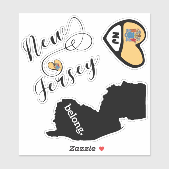 Liebe New Jersey, Blatt Die Aufkleber schneiden (Blatt)