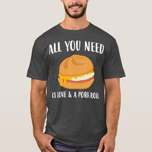 Liebe New Jersey Food Ei Käse Schweinefleisch Roll T-Shirt (Vorderseite)