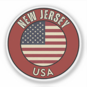 Liebe New Jersey - Süßes NJ-Staats-Souvenir Aufkleber