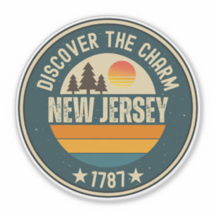 Liebe New Jersey - Süßes NJ-Staatsandenken Aufkleber