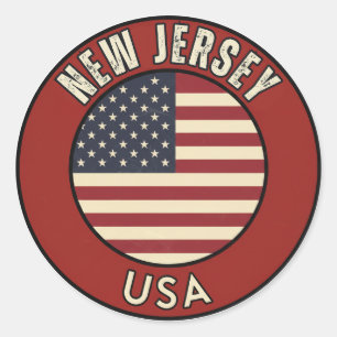 Liebe New Jersey - Süßes NJ-Staatsandenken Runder Aufkleber