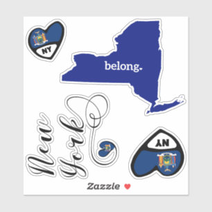 Liebe New York, Blatt Die Aufkleber schneiden