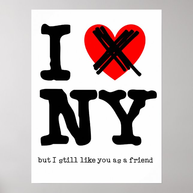 Liebe New York Funny Poster Spaß nicht (Vorne)