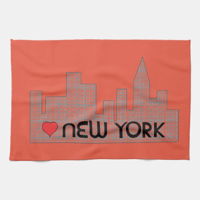 Liebe NEW YORK Geschirrtuch (Horizontal)