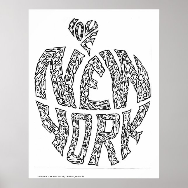 LIEBE NEW YORK von NICHOLAS_COPYRIGHT_MIN... Poster (Vorne)