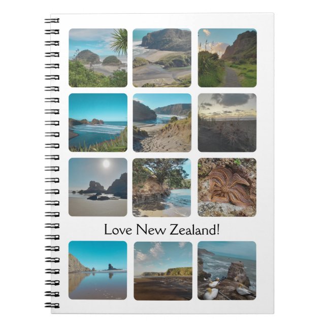 Liebe New Zealand Foto Gallery Collage Notizblock (Vorderseite)