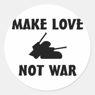 Liebe nicht Krieg machen Runder Aufkleber