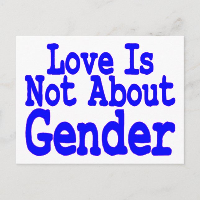 Liebe nicht über Geschlecht Postkarte (Vorderseite)