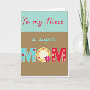 Liebe Nichte Super-Mama-Karte Karte