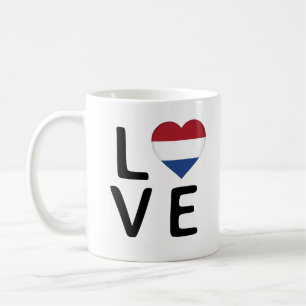Liebe - Niederländische Flagge Kaffeetasse