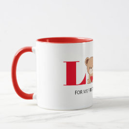 "LIEBE" Niedliche Bear Valentine's Day Tasse