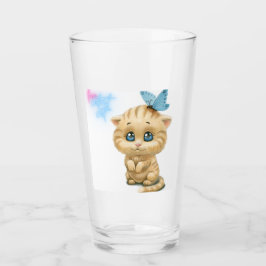 Liebe niedliche Katze Glas