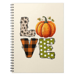 LIEBE - Niedliche Pumpkin & Polka Dot Letters Notizblock