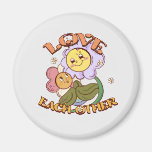 Liebe - Niedliche und lebendige Blume Magnet