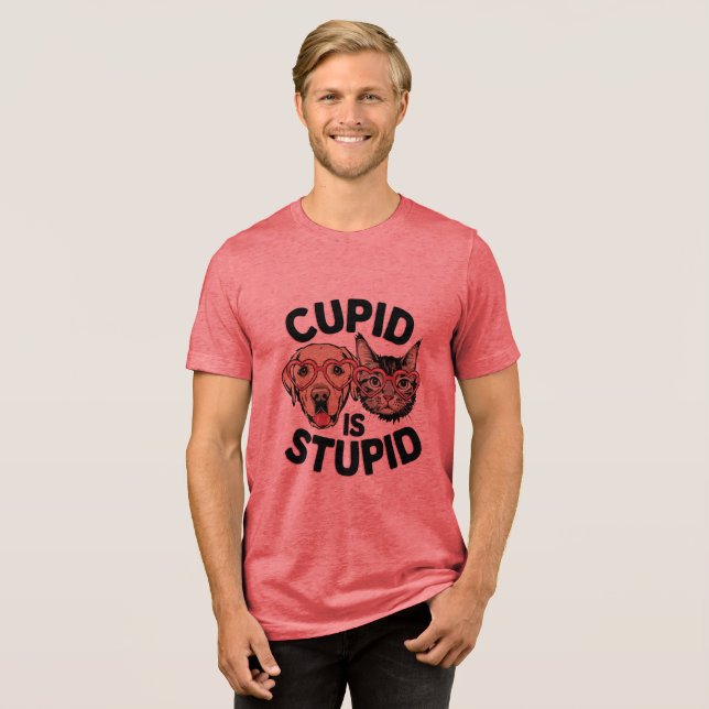 Liebe niedlicher Unternehmen Tri-Blend Shirt (Vorderseite voll)