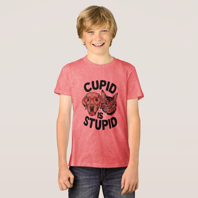 Liebe niedlicher Unternehmen Tri-Blend Shirt (Vorderseite voll)