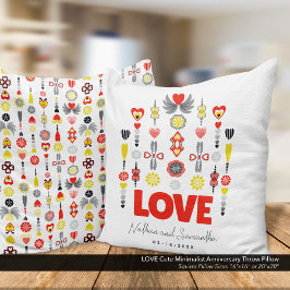LIEBE Niedliches Minimalistisches Jubiläum Kissen
