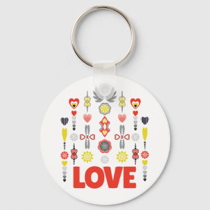 LIEBE Niedliches Minimalistisches Jubiläum Schlüsselanhänger