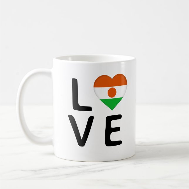 Liebe - Nigerflagge Kaffeetasse (Links)