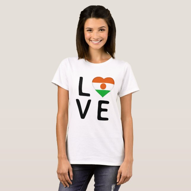 Liebe - Nigerflagge T-Shirt (Vorne ganz)