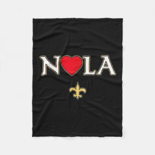 Liebe Nola New Orleans Lilie Heart Nola Fleecedecke