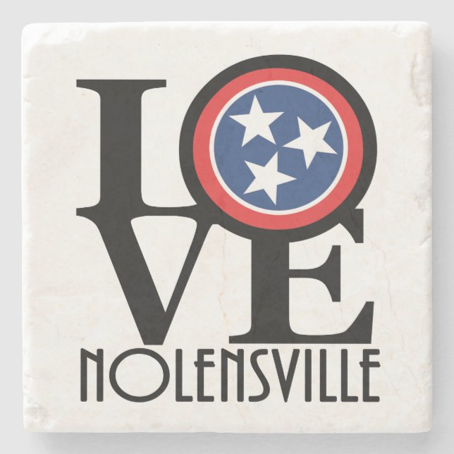 LIEBE Nolensville Tennessee Steinuntersetzer (Vorderseite)