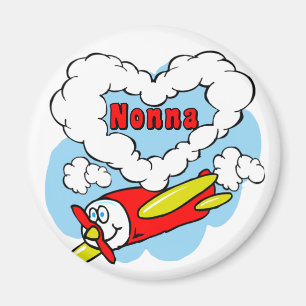 Liebe Nonna scherzt Flugzeug Magnet